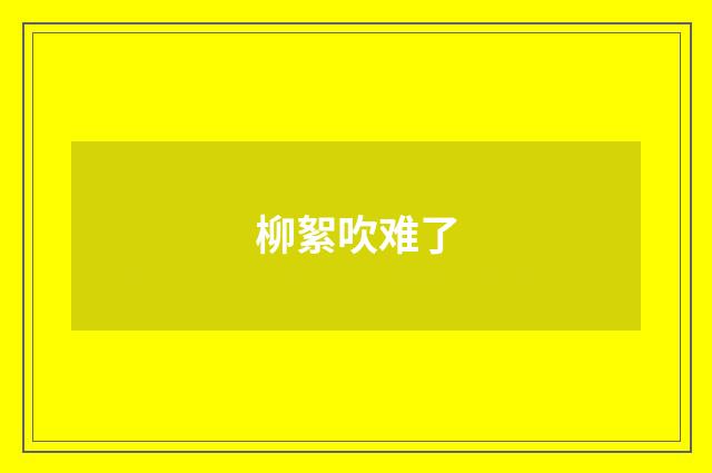 柳絮吹难了
