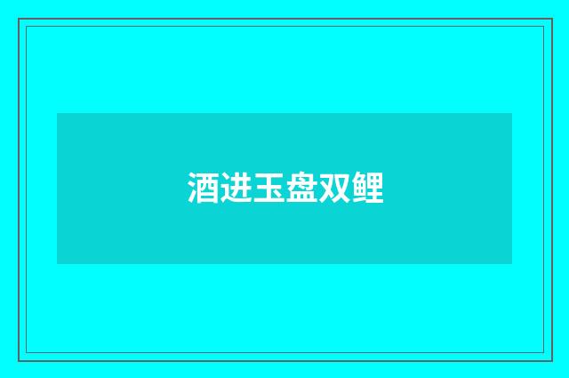酒进玉盘双鲤