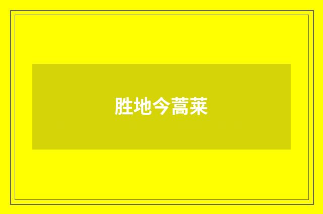 胜地今蒿莱