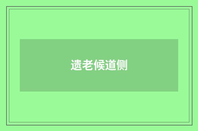 遗老候道侧