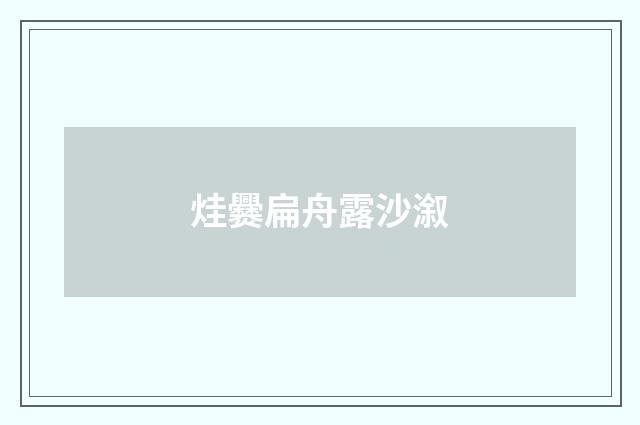 烓爨扁舟露沙溆
