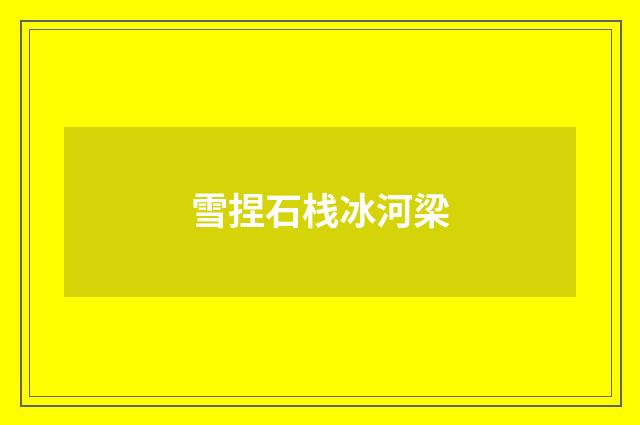 雪捏石栈冰河梁