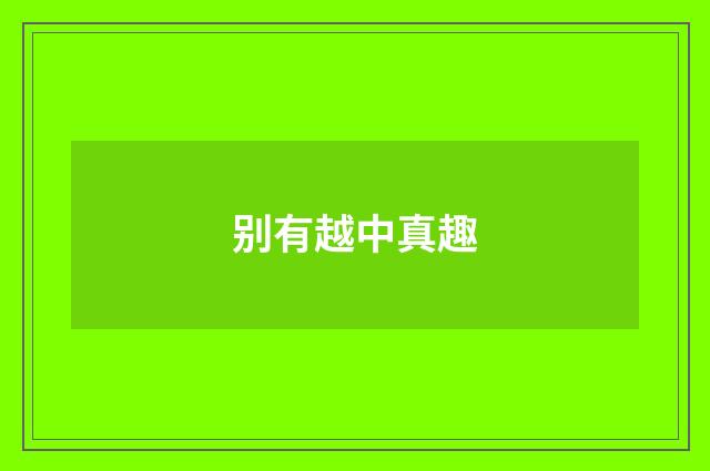 别有越中真趣