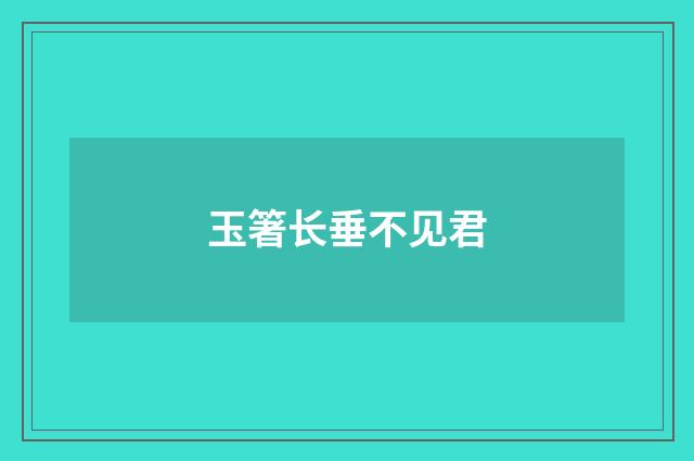 玉箸长垂不见君