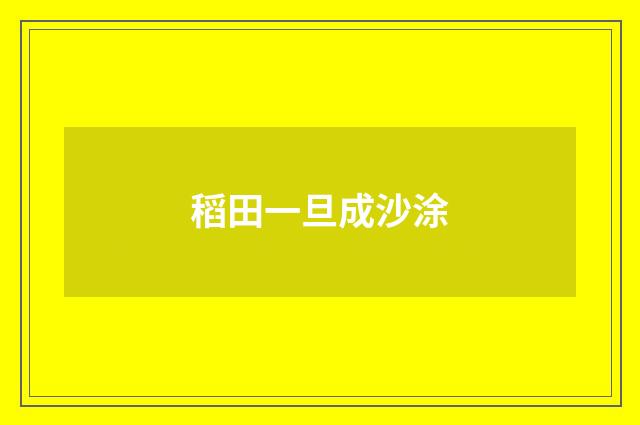 稻田一旦成沙涂