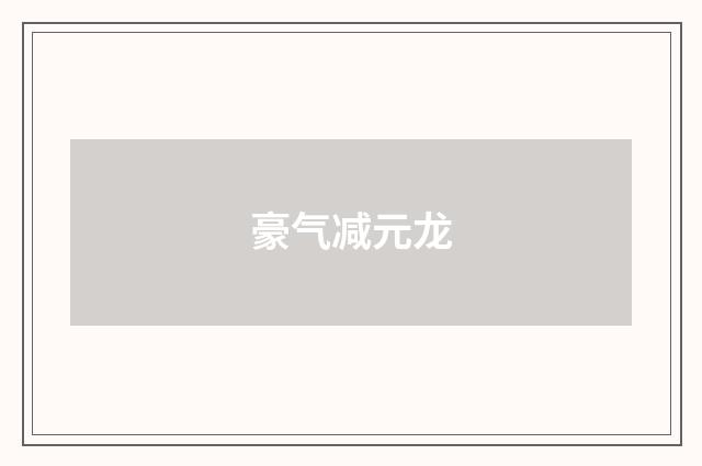豪气减元龙