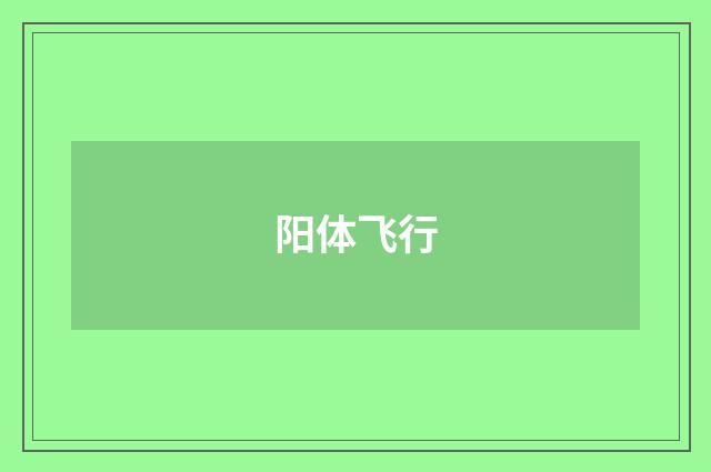 阳体飞行