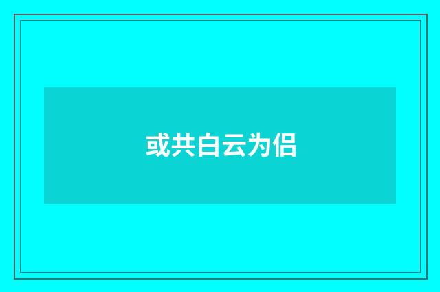 或共白云为侣