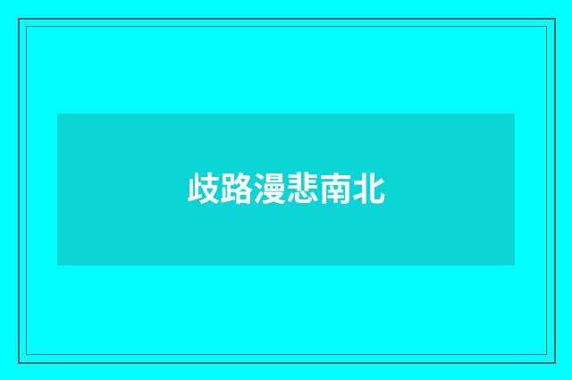 歧路漫悲南北