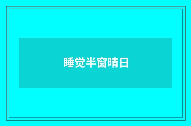 睡觉半窗晴日