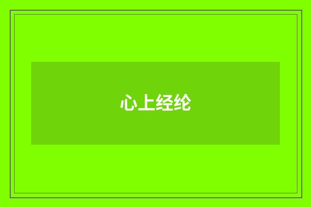 心上经纶