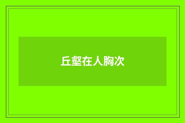 丘壑在人胸次