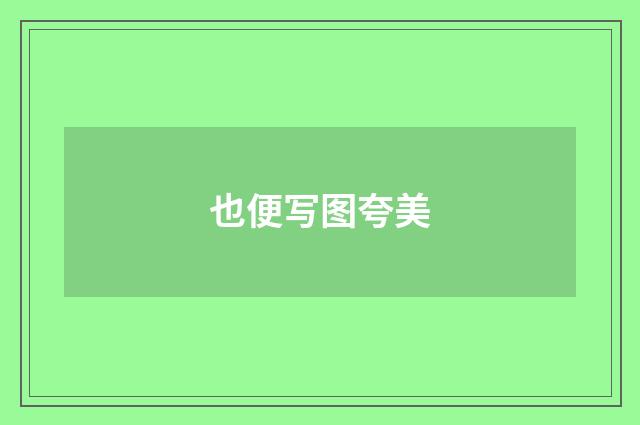 也便写图夸美