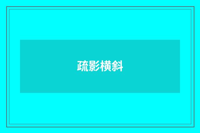 疏影横斜