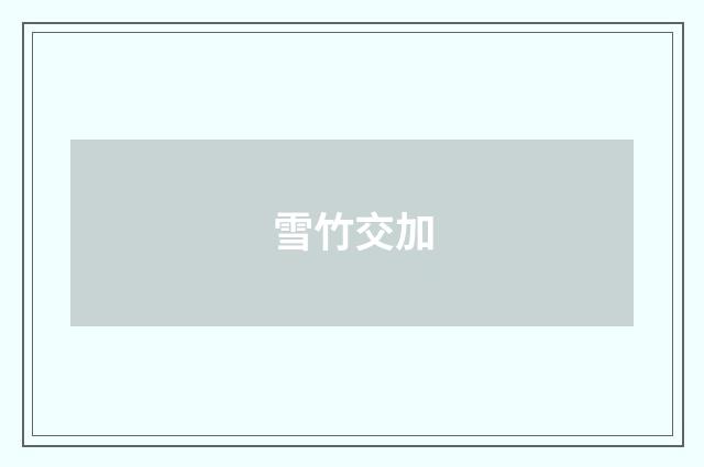 雪竹交加