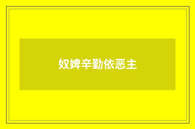 奴婢辛勤依恶主