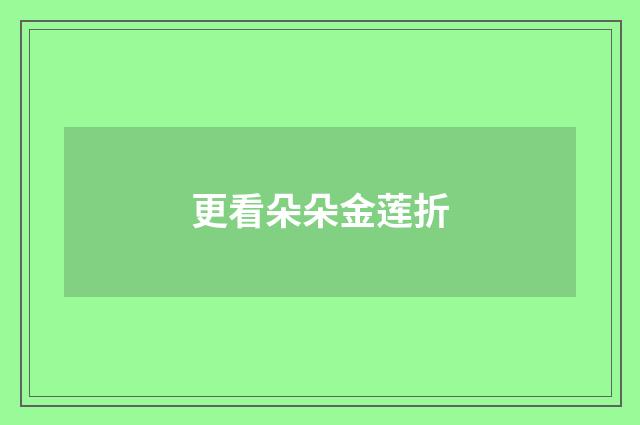 更看朵朵金莲折