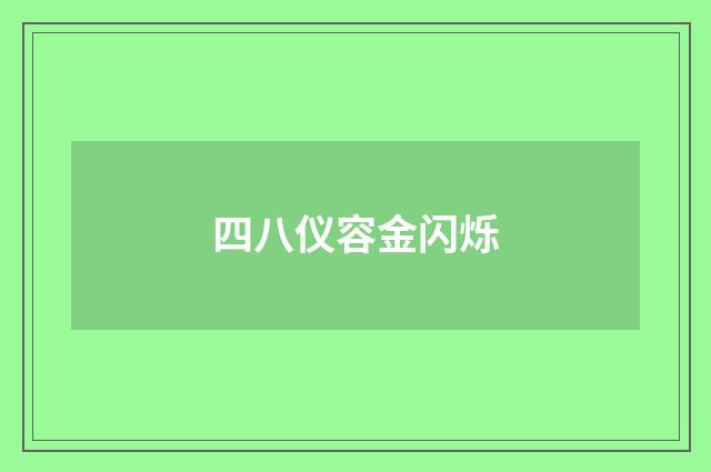 四八仪容金闪烁