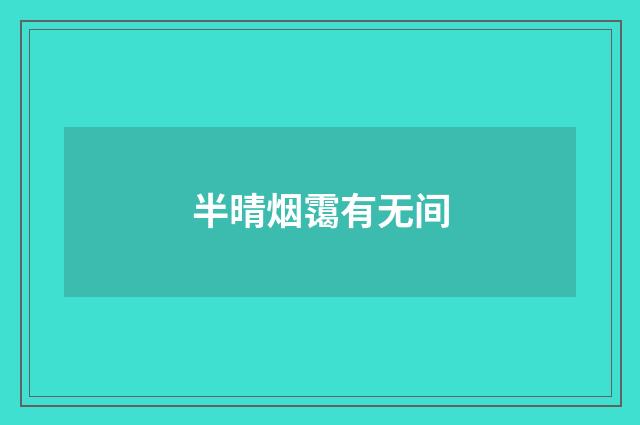 半晴烟霭有无间