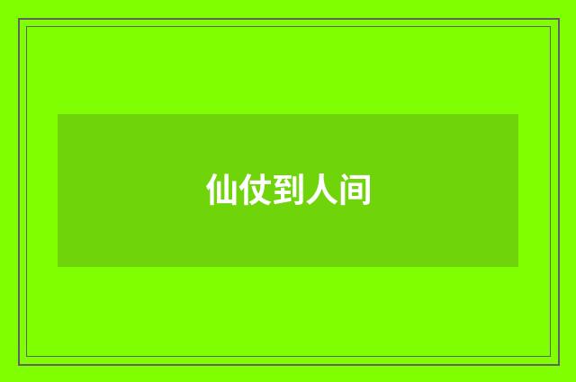 仙仗到人间