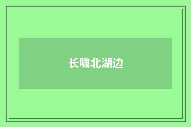 长啸北湖边