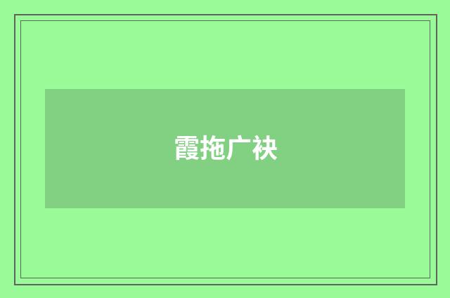 霞拖广袂