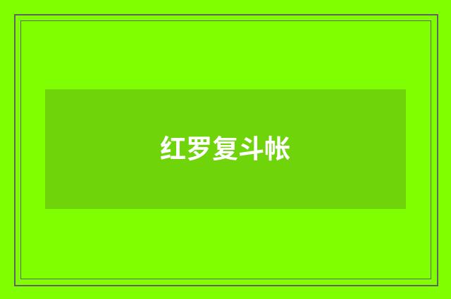 红罗复斗帐