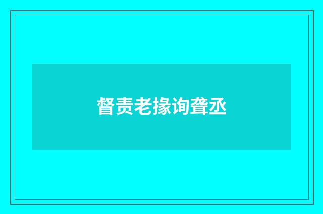 督责老掾询聋丞