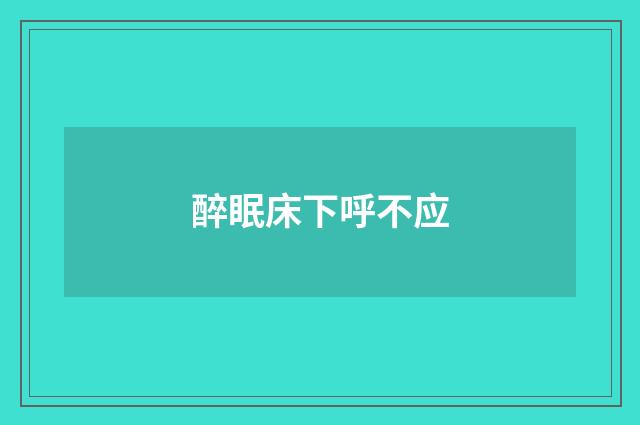 醉眠床下呼不应