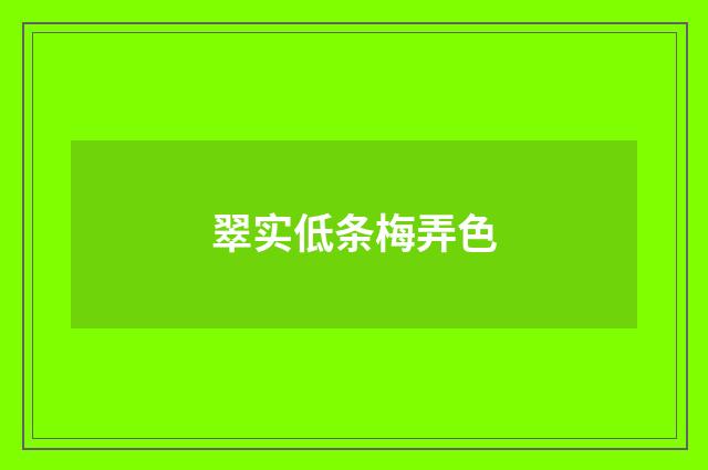 翠实低条梅弄色
