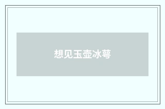 想见玉壶冰萼