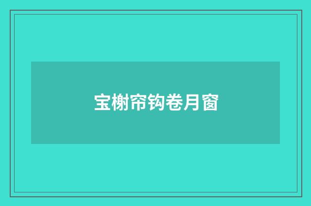 宝榭帘钩卷月窗