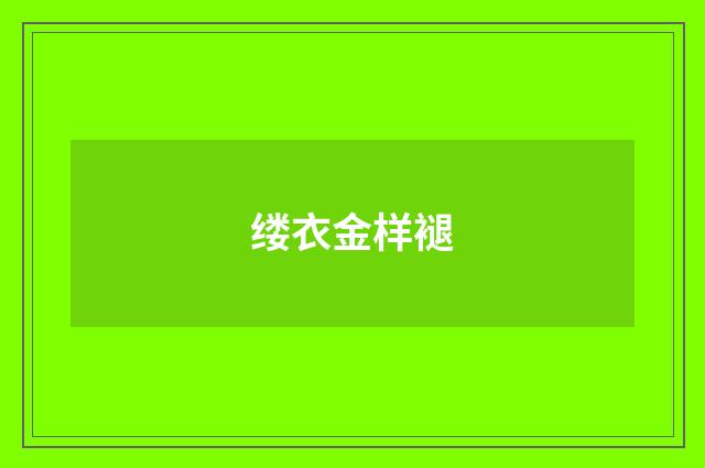 缕衣金样褪