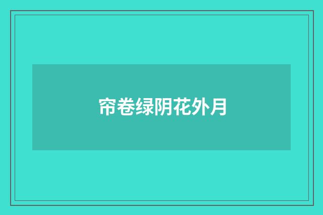 帘卷绿阴花外月