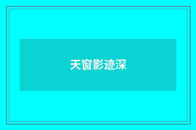 天窗影迹深