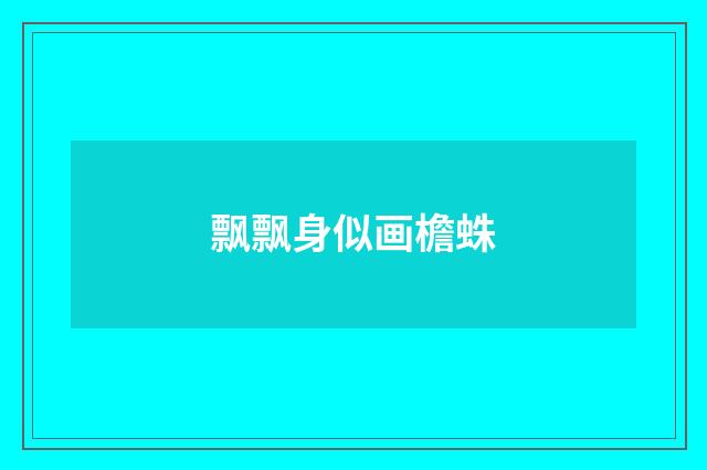 飘飘身似画檐蛛