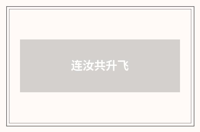 连汝共升飞