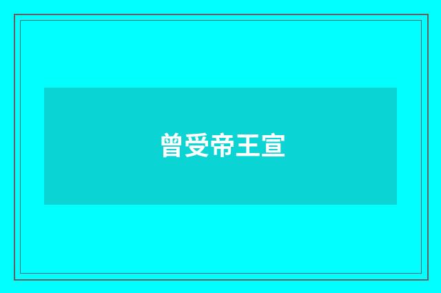 曾受帝王宣