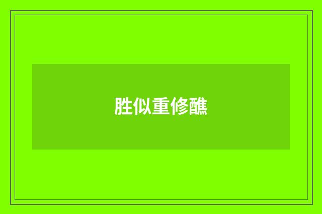 胜似重修醮