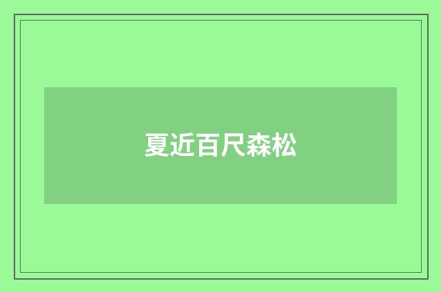 夏近百尺森松