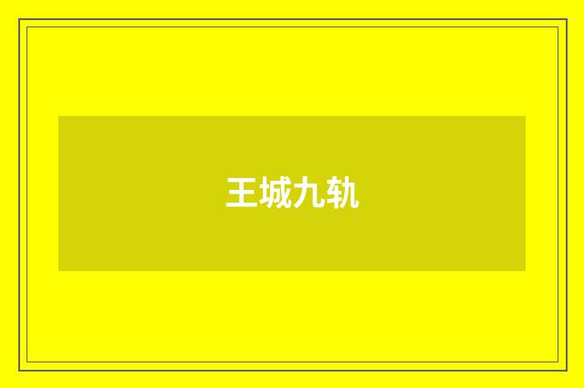 王城九轨