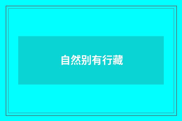 自然别有行藏