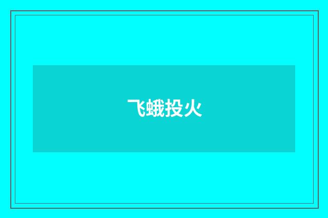 飞蛾投火