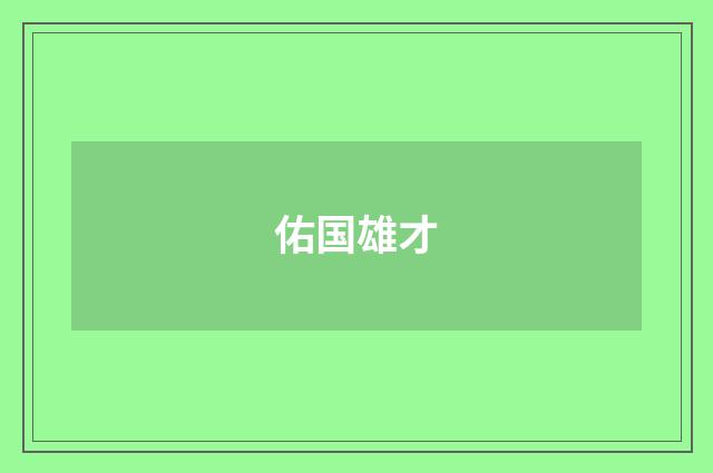 佑国雄才