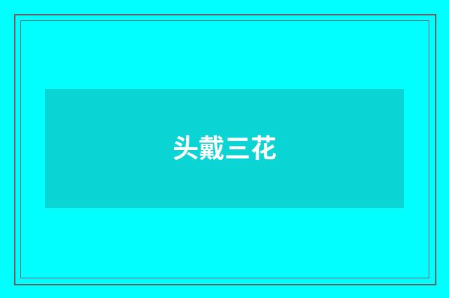 头戴三花