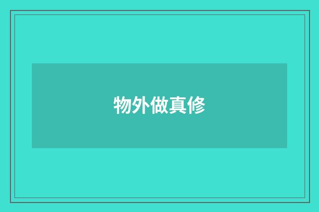物外做真修