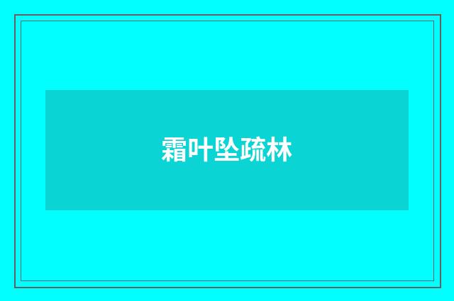 霜叶坠疏林