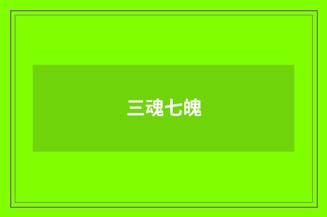 三魂七魄