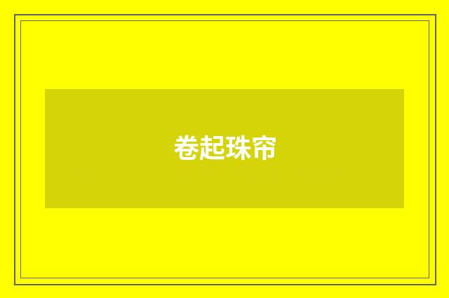 卷起珠帘