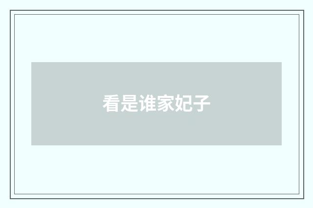 看是谁家妃子